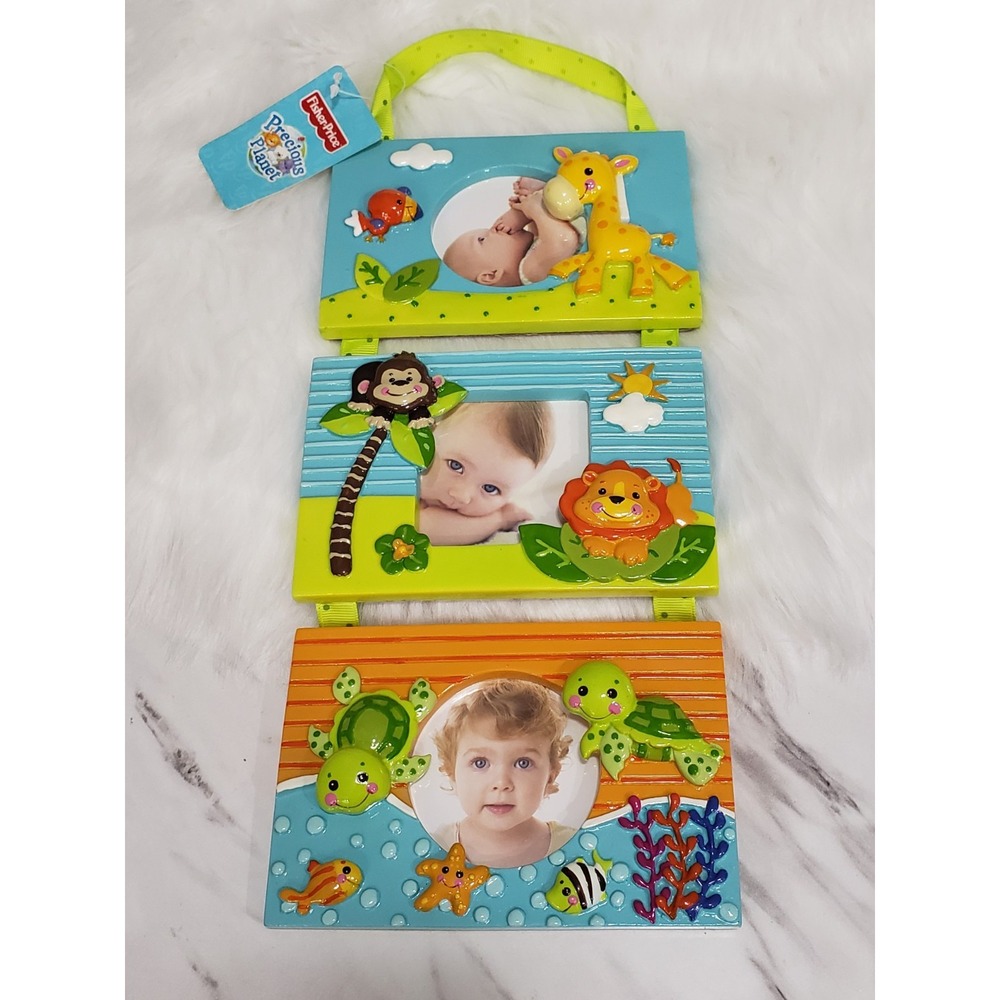 Fisher-Price PICTURE FRAMES Nursery Precious Planet Wall Hanging Giraffe Turtle